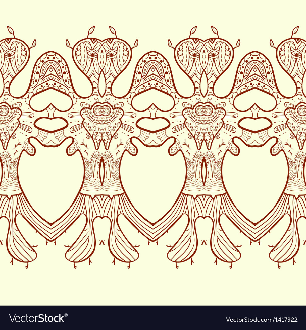 Seamless pattern with trees