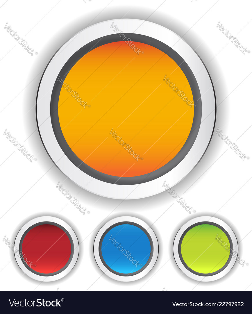 Set of blank circles with space elements