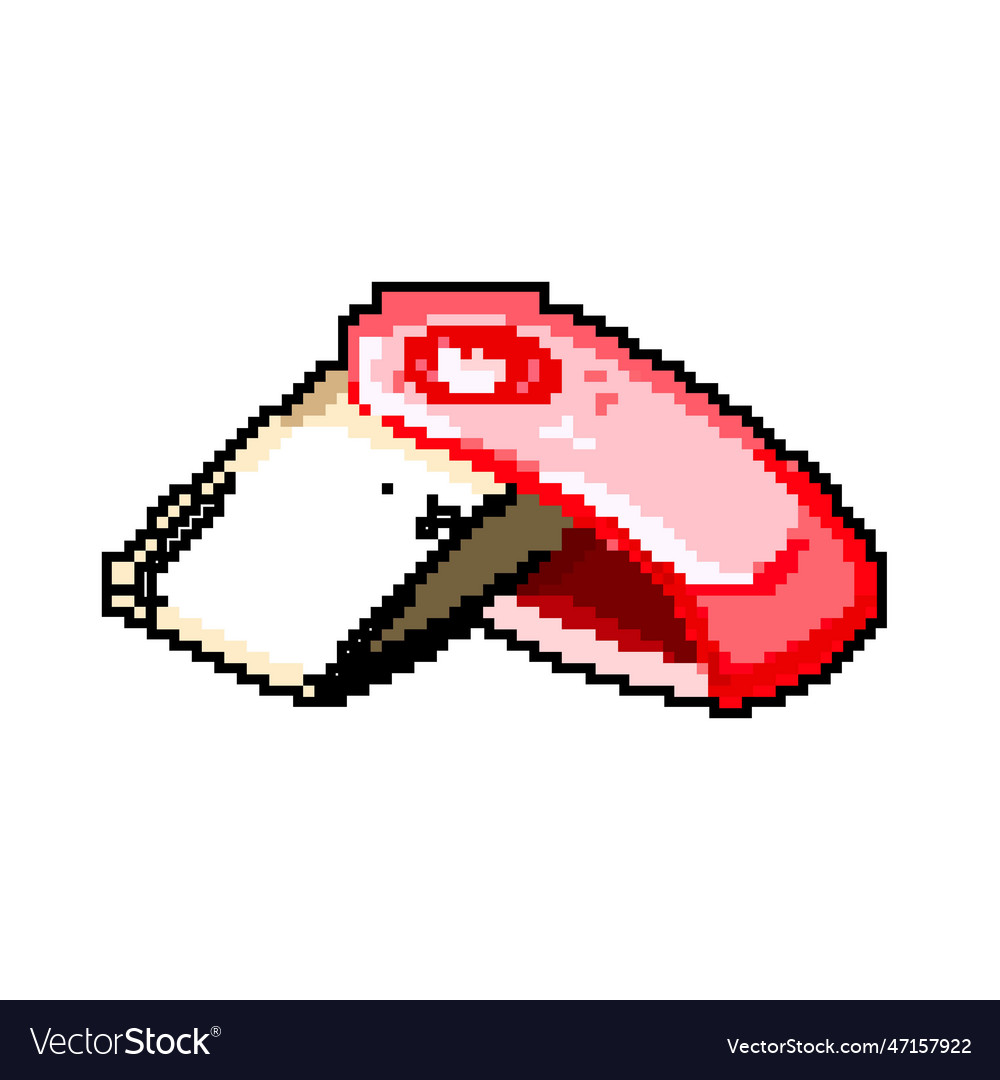 Tool eraser game pixel art Royalty Free Vector Image