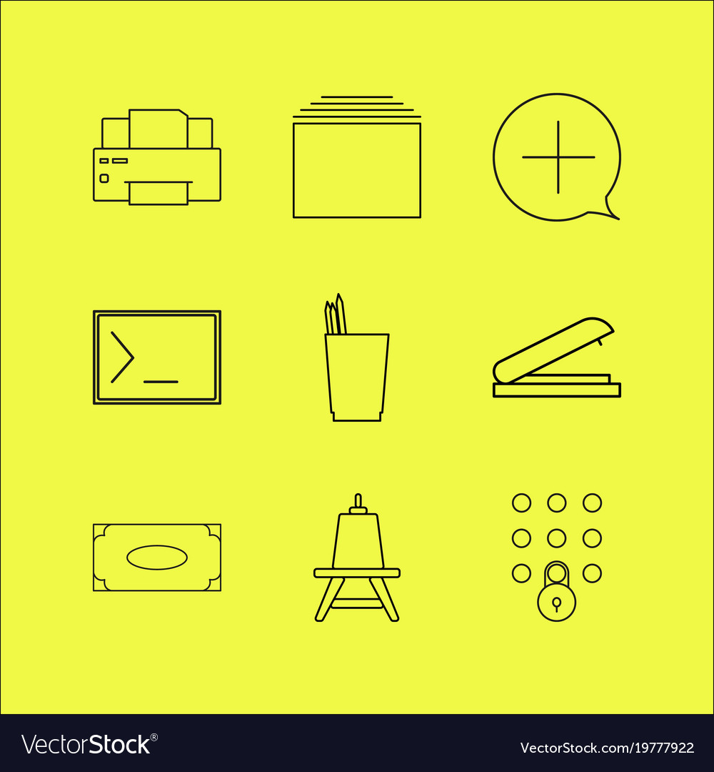 Web linear icon set simple outline icons