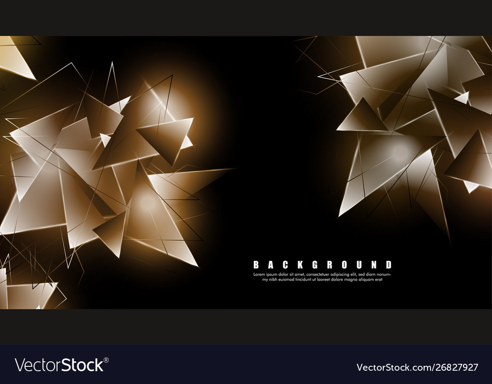 Abstract background with glowing triangles vector image Abstract background with glowing triangles