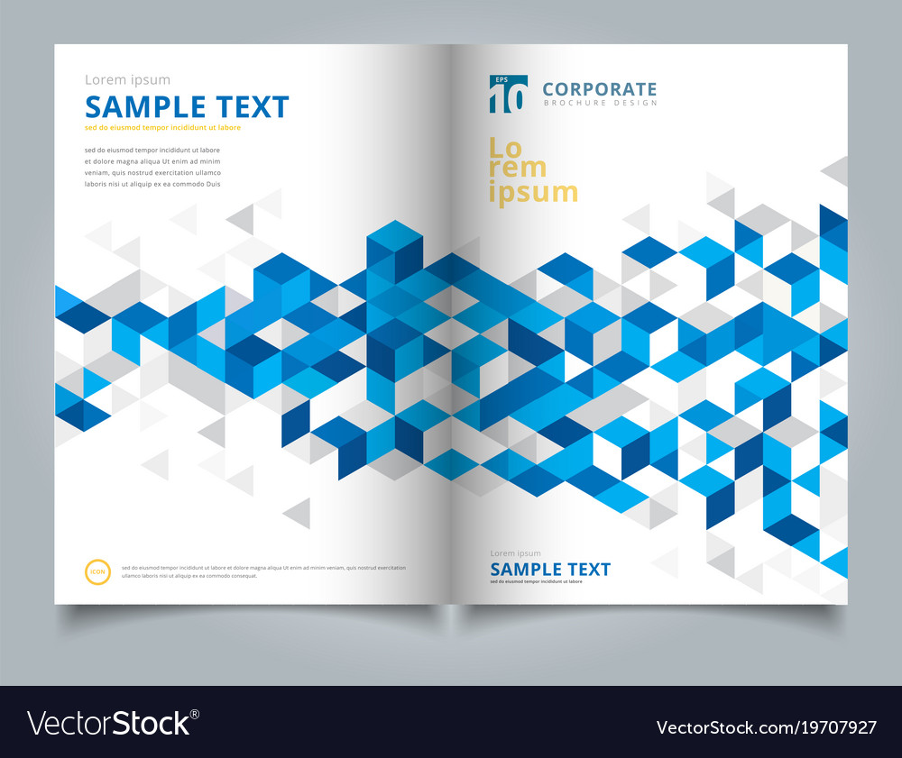 brochure layout design template annual report vector image report design template