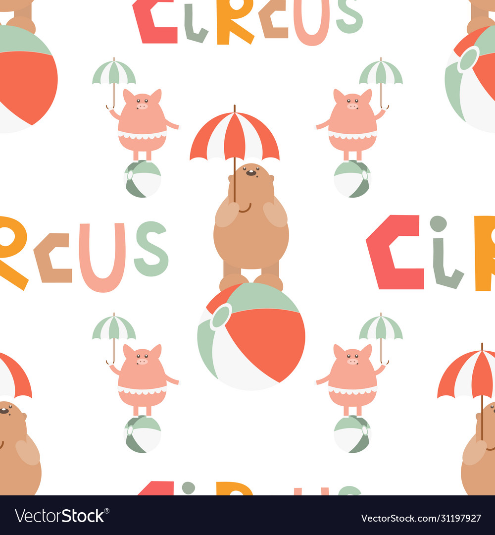 Circus seamless pattern Royalty Free Vector Image