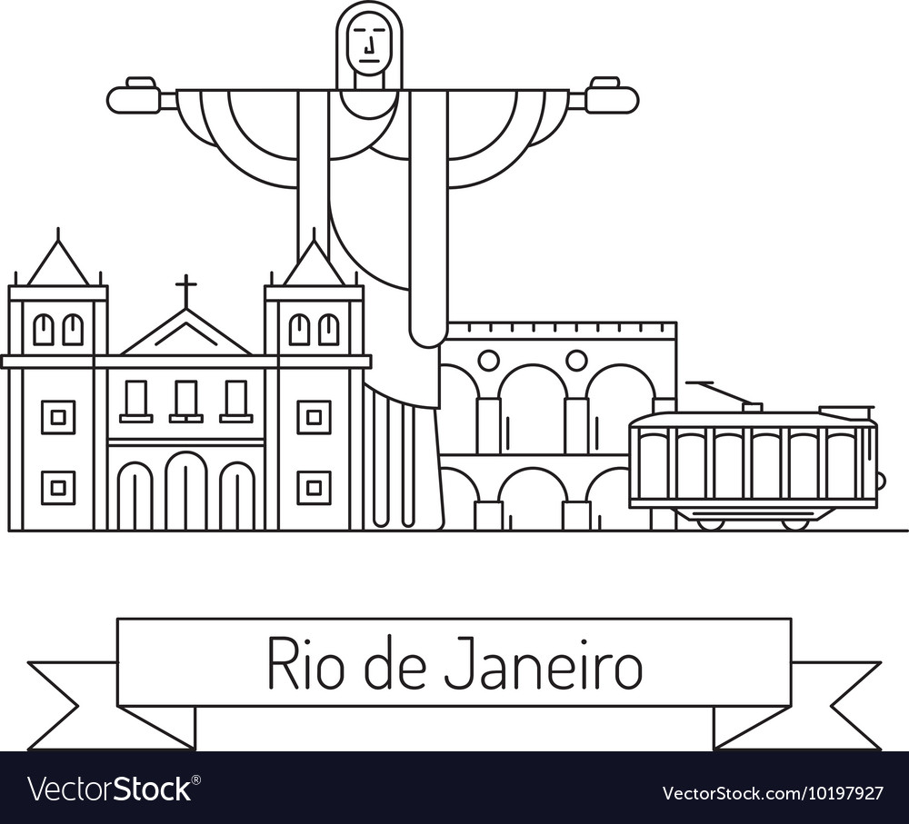 City of rio de janeiro Royalty Free Vector Image