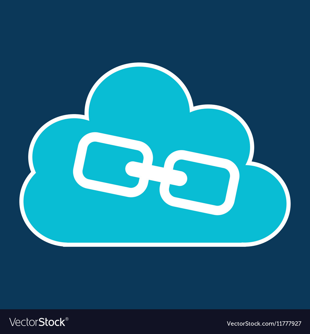 Cloud technology web language link Royalty Free Vector Image