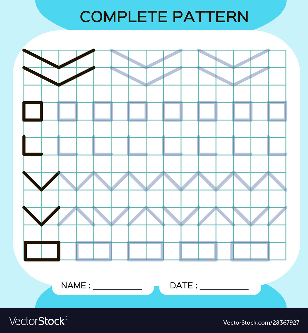 Complete pattern tracing lines activity for early