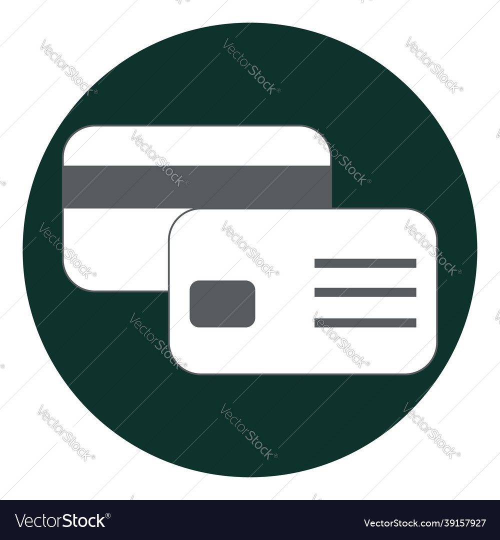 Credit card on a white background Royalty Free Vector Image