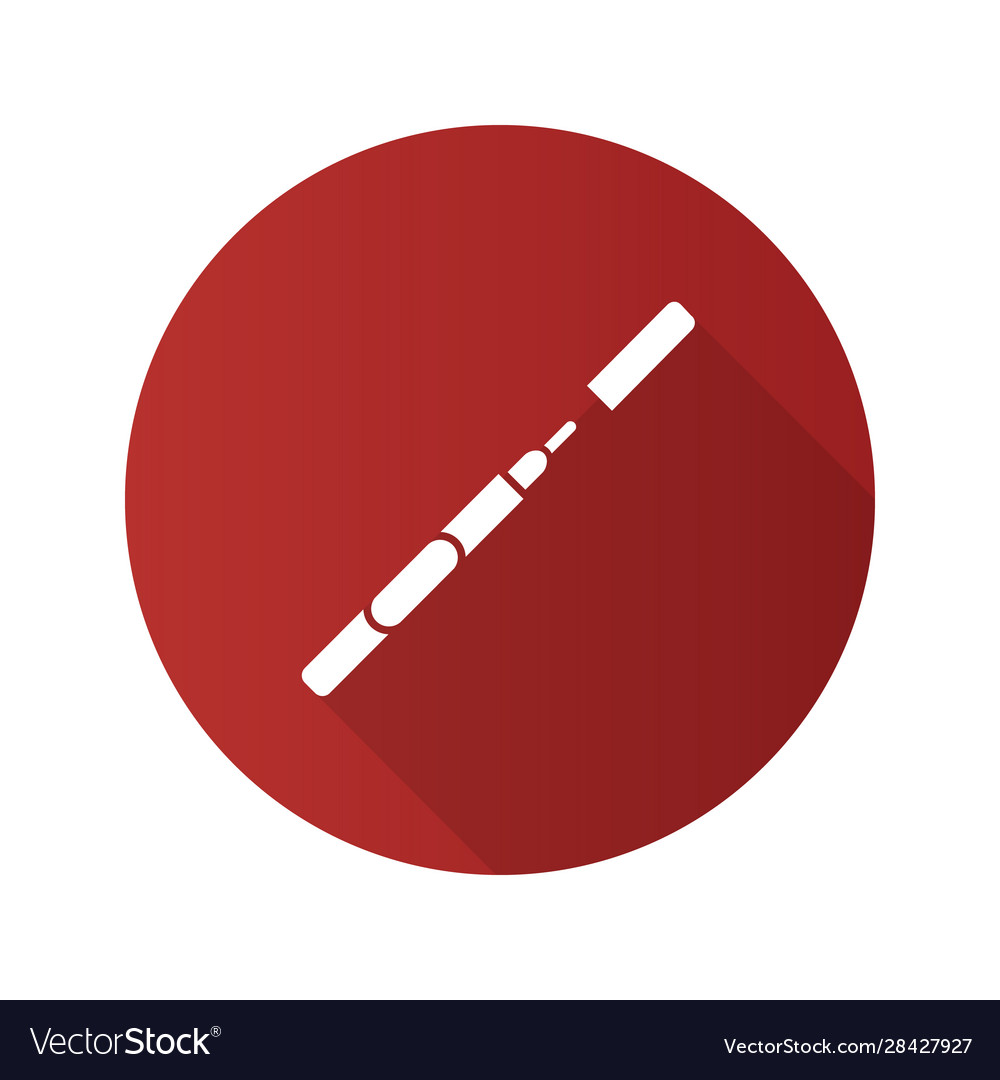 Eyeliner flat design long shadow glyph icon vector image Eyeliner flat design long shadow glyph icon