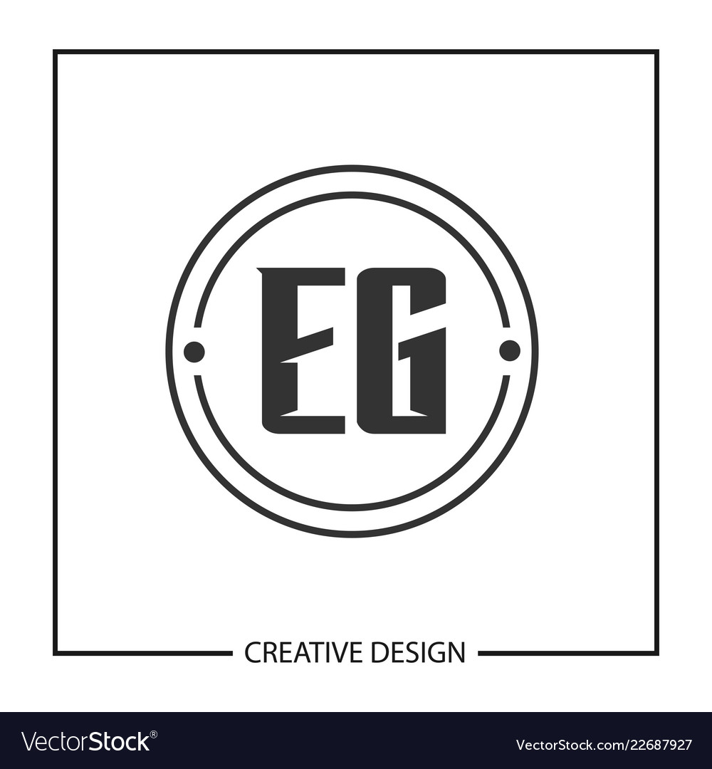 Initial letter eg logo template design