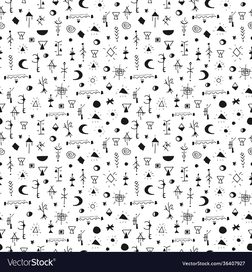 Mystical seamless pattern in style