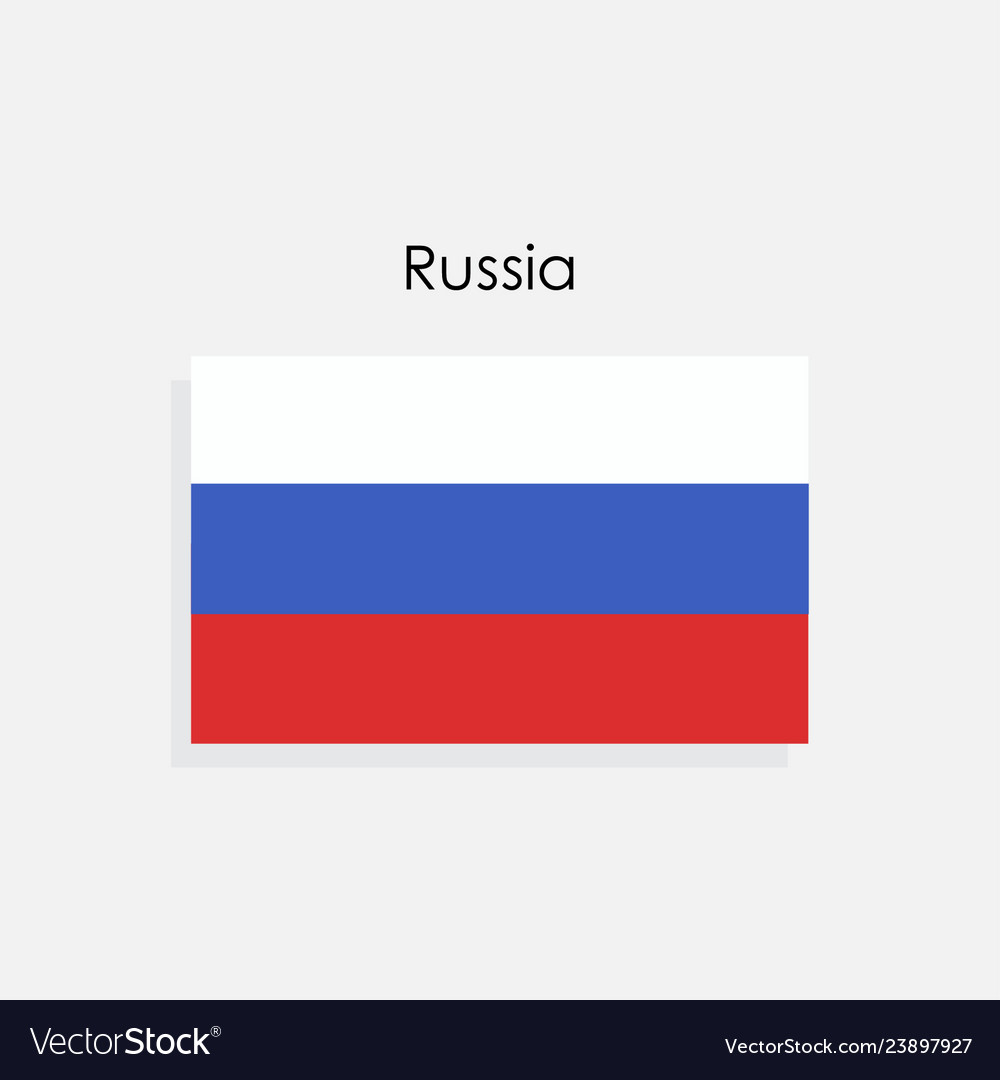 Russia flag Royalty Free Vector Image - VectorStock