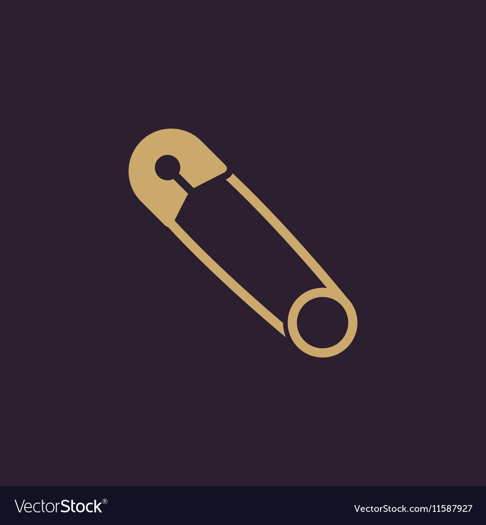 Safety pin icon design Safety pin symbol Vector Image