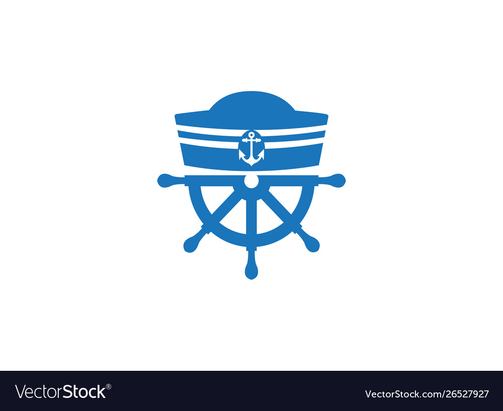 Sailor Hut und Schiffrad für Logo-Design