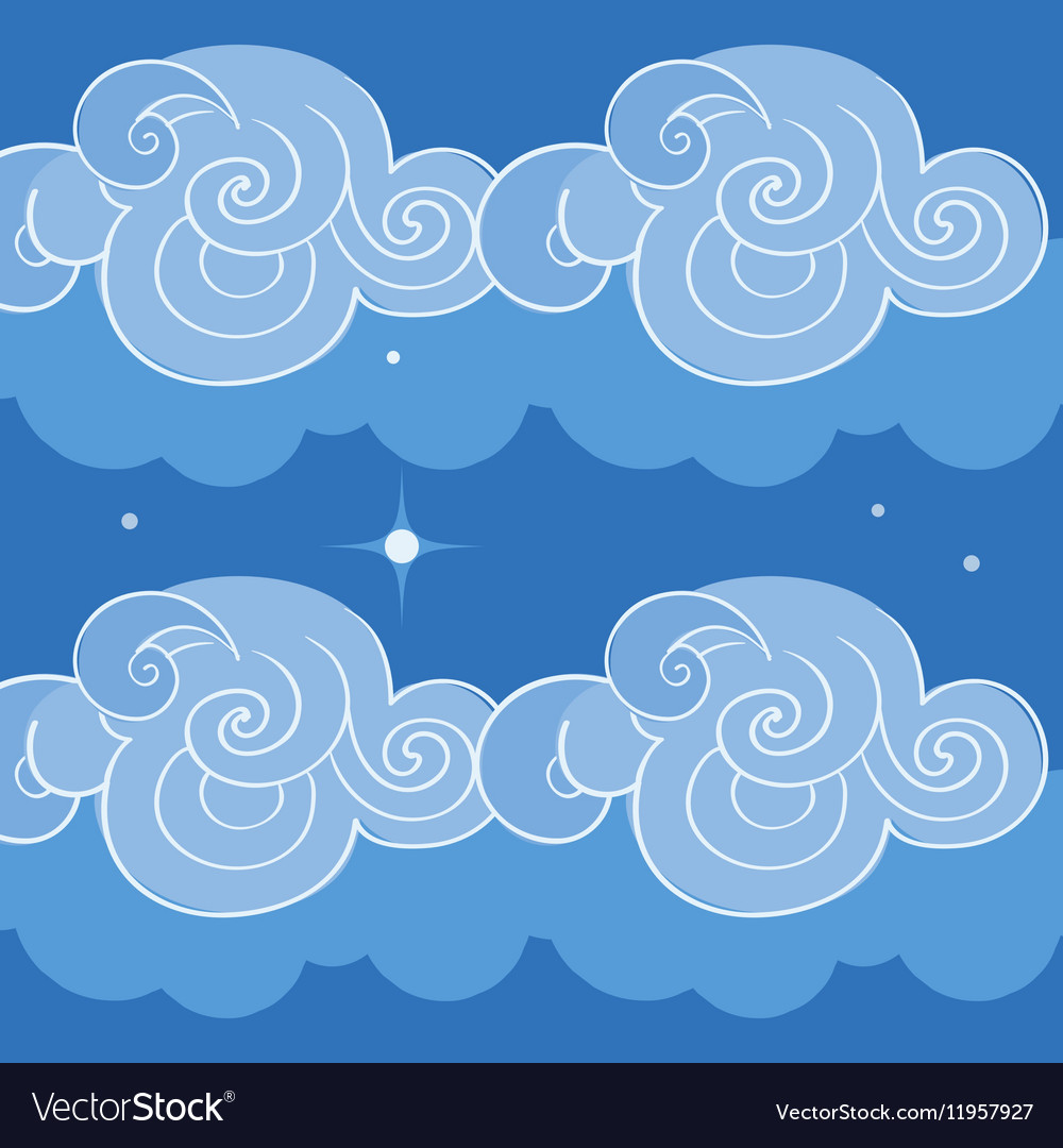 Seamless pattern with clouds