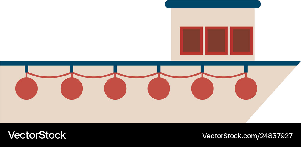 Ship flat Royalty Free Vector Image - VectorStock