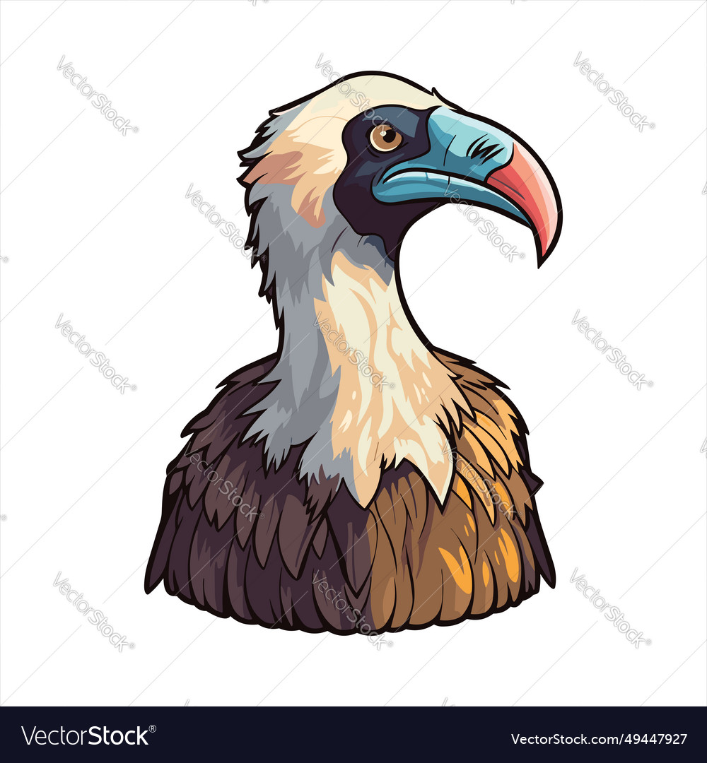 Vulture cute funny cartoon kawaii clipart