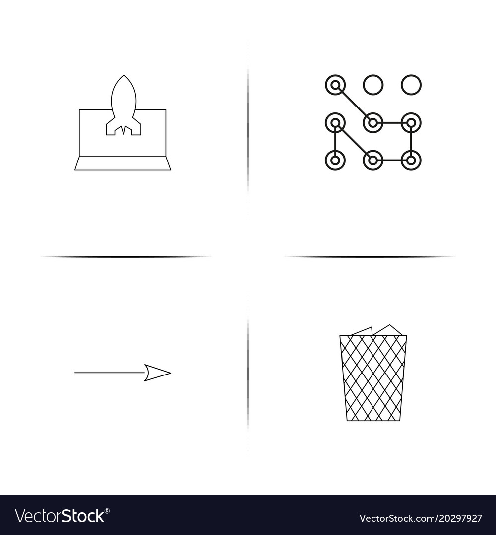Web und Text einfache lineare Icon setsimple Umriss