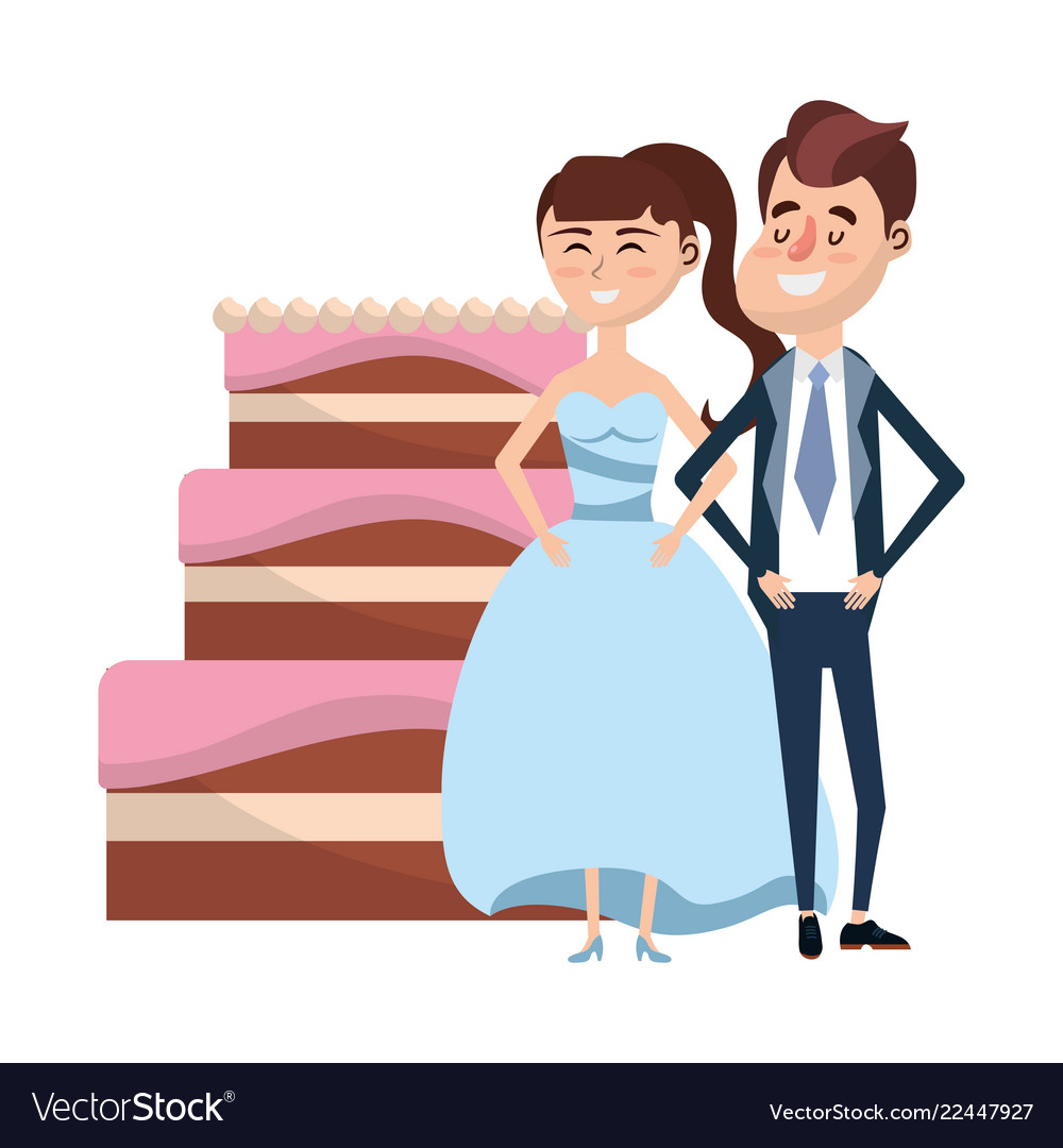 Wedding portrait cartoon