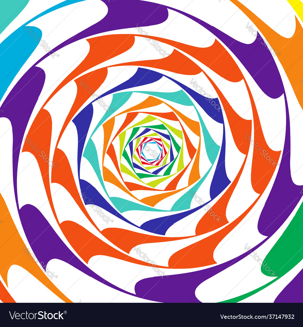 Abstract shape design element with rotation swirl