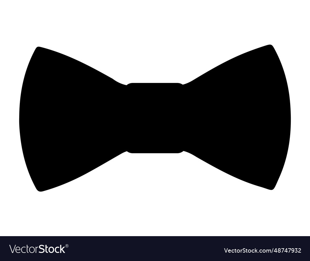 Bow tie silhouette art Royalty Free Vector Image