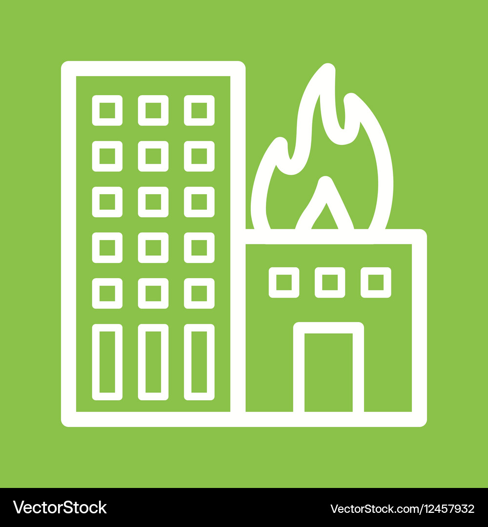 Burning building Royalty Free Vector Image - VectorStock