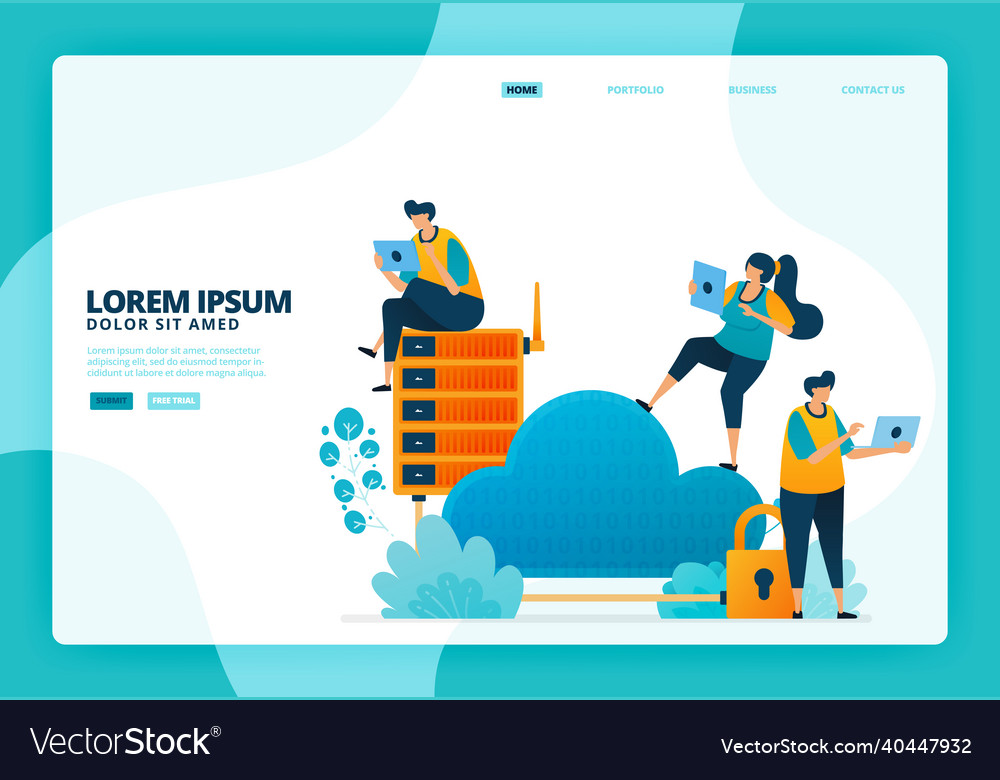 Cartoon of security in cloud and database design