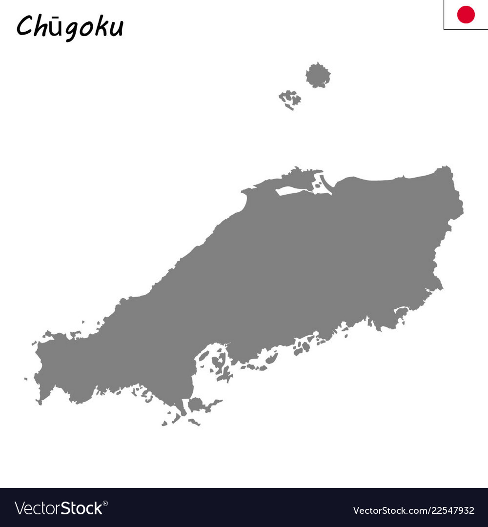 High quality map of region japan