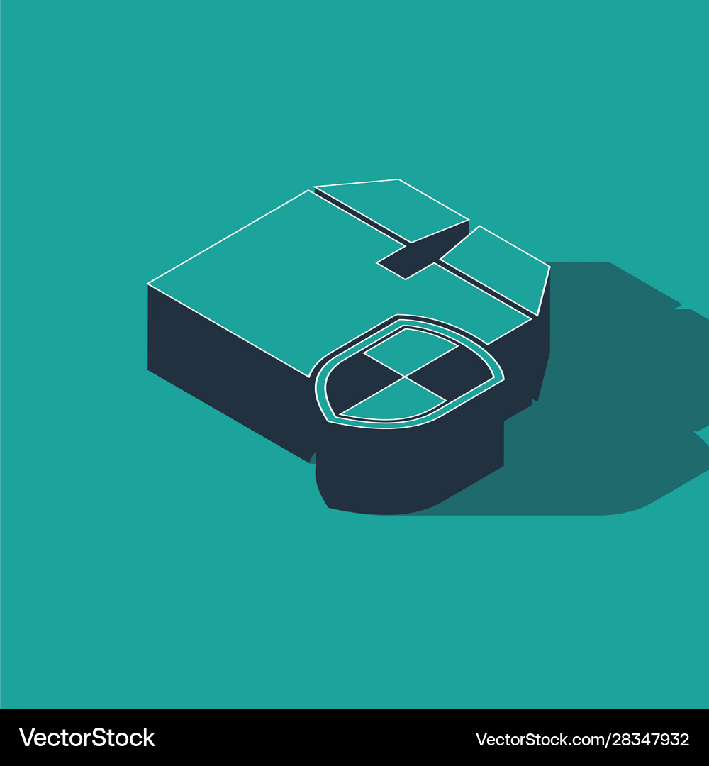 Isometric delivery pack security symbol Royalty Free Vector
