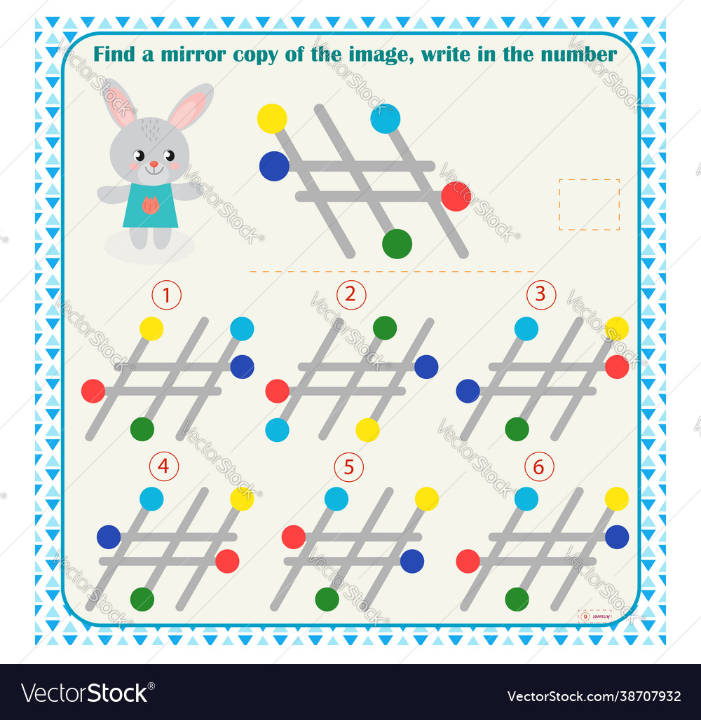 Logic puzzle game for children select and write