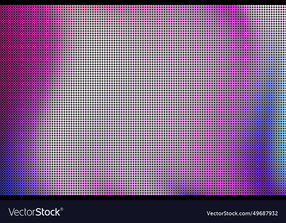 Macro pattern of led screen with glowing round