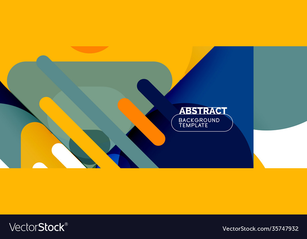 Modern geometric round shapes and dynamic lines vector image Modern geometric round shapes and dynamic lines