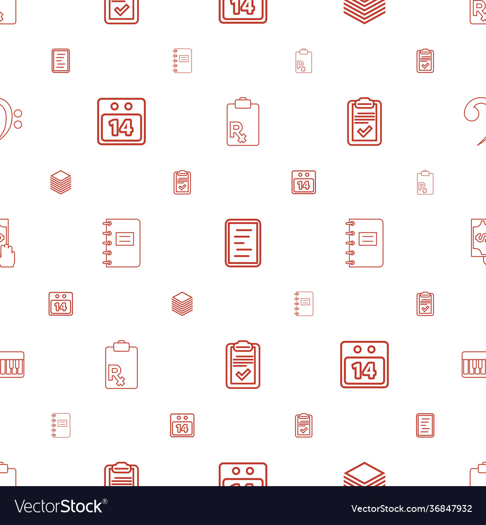 Note icons pattern seamless white background