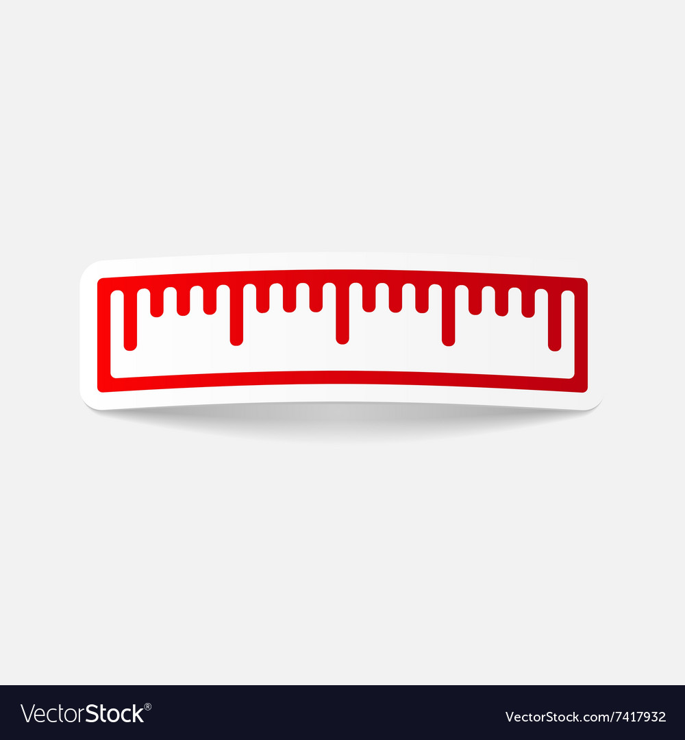 Realistic design element ruler