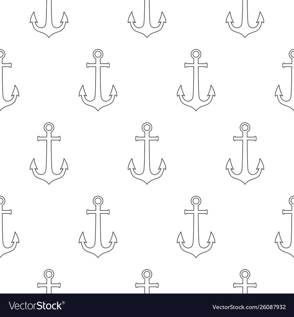 Seamless pattern with anchors Vector Image Seamless pattern with anchors
