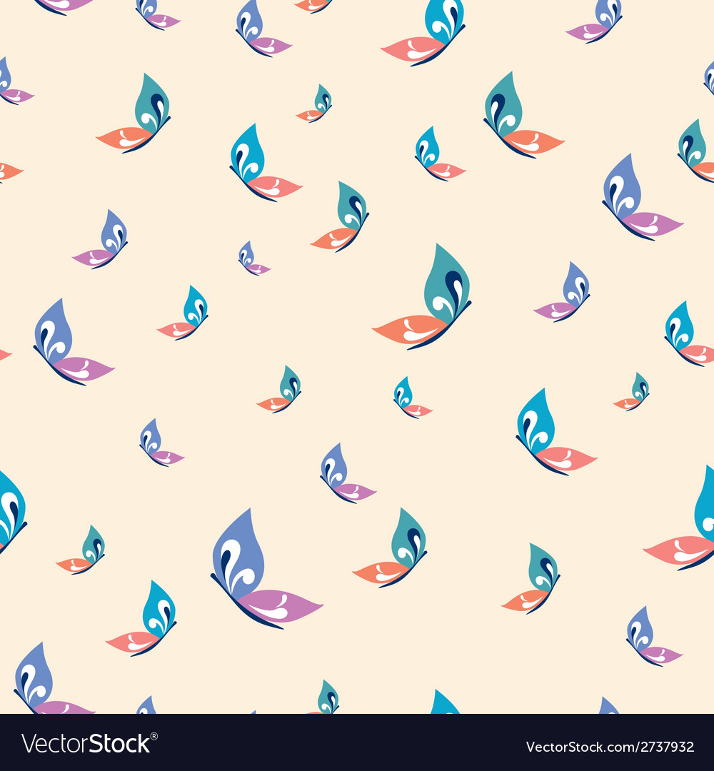 Seamless pattern with butterflies