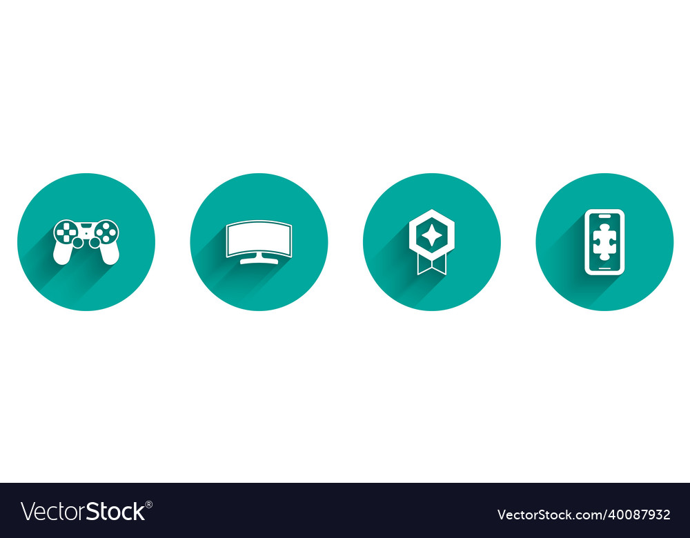 Spielsteuerung oder Joystick-Computermonitor einstellen vector image Spielsteuerung oder Joystick-Computermonitor einstellen