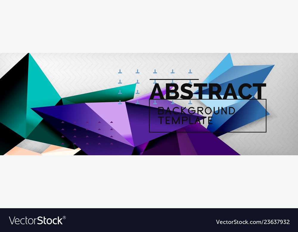 Triangles background techno template vector image Triangles background techno template
