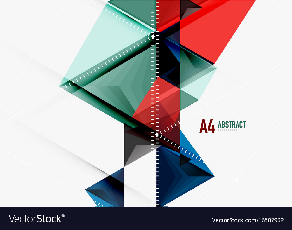 Triangular low poly a4 size geometric