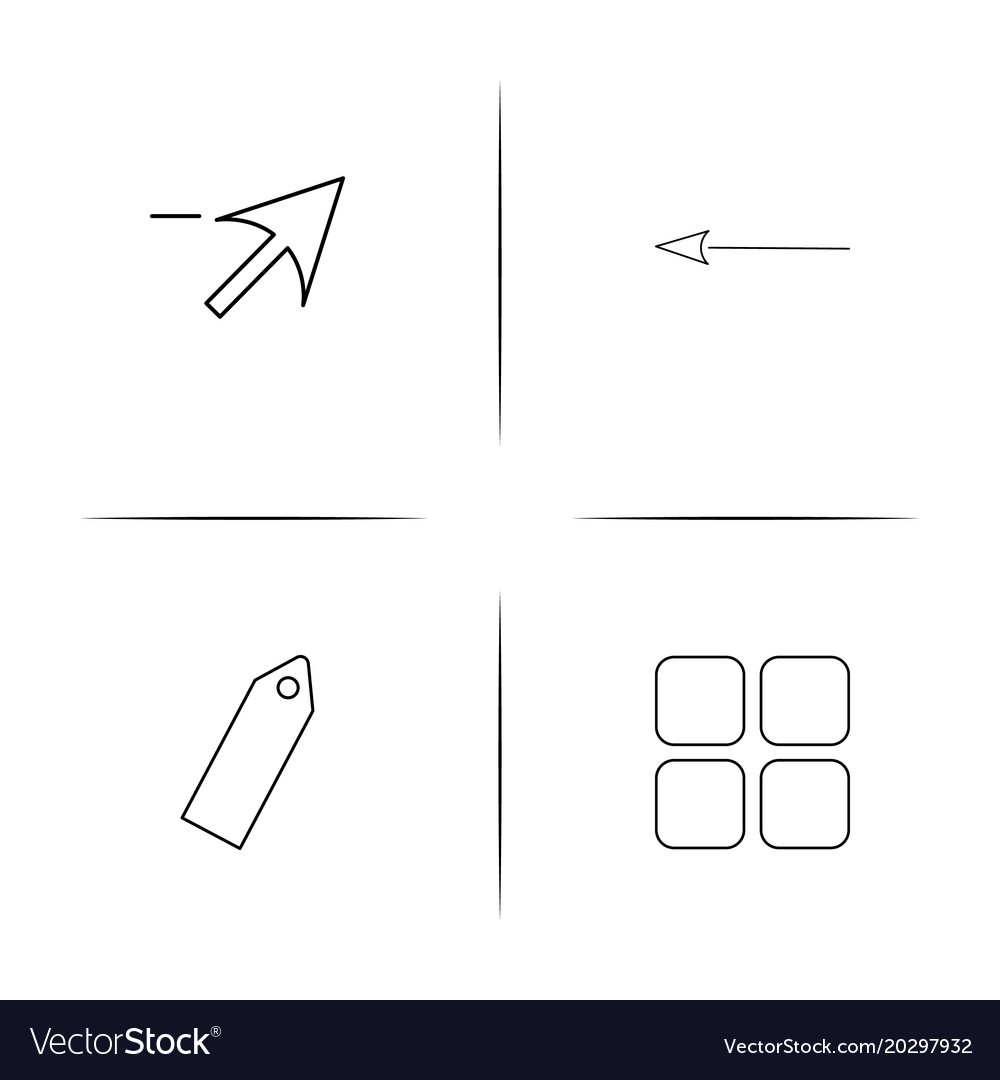 Web and text simple linear icon setsimple outline