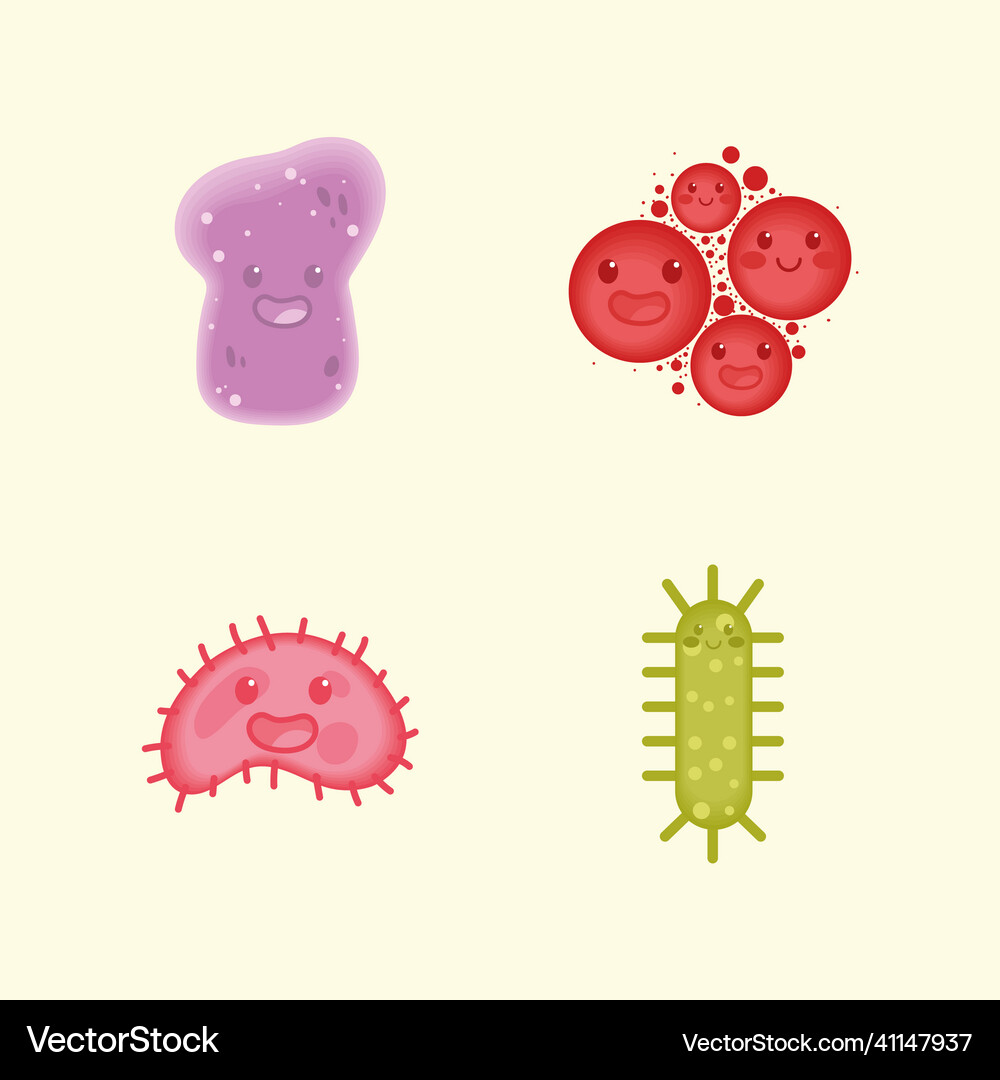 Bacteria and blood Royalty Free Vector Image - VectorStock
