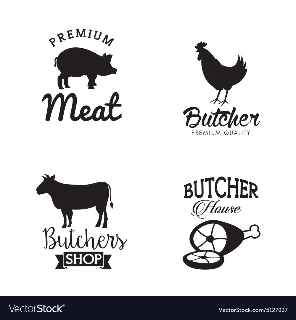 Butcher concept Royalty Free Vector Image - VectorStock