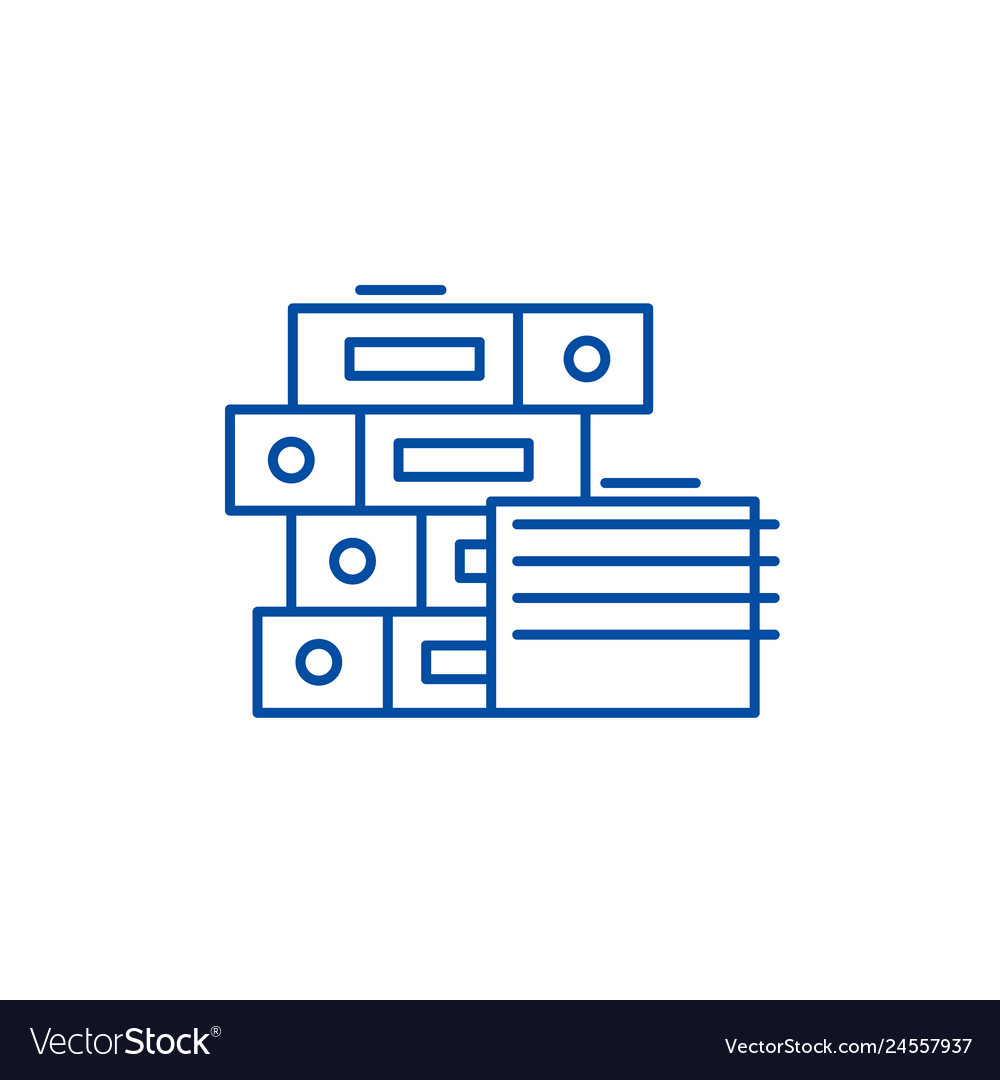 Documentation line icon concept Vector Image Documentation line icon concept
