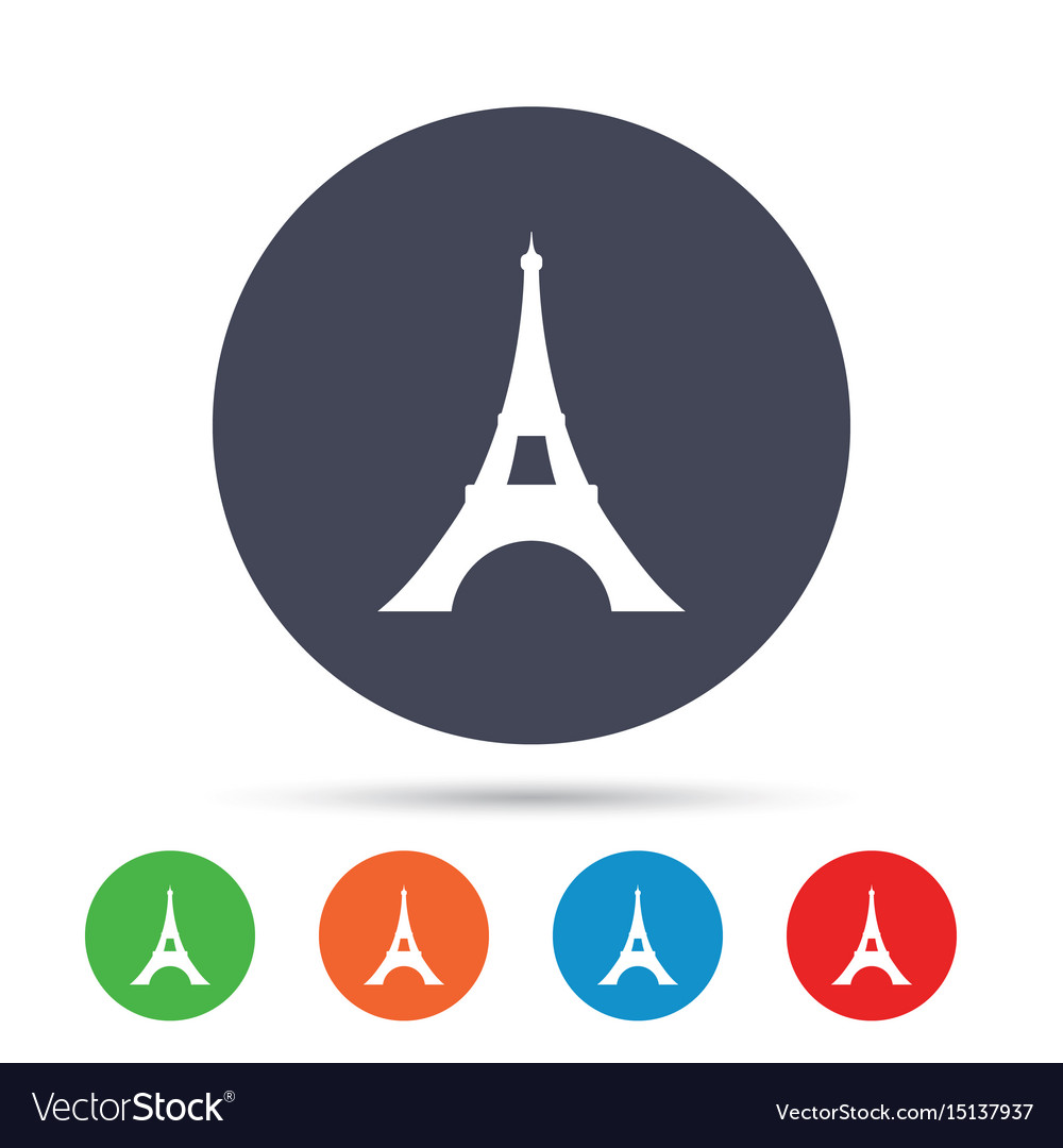 Eiffel tower icon paris symbol Royalty Free Vector Image