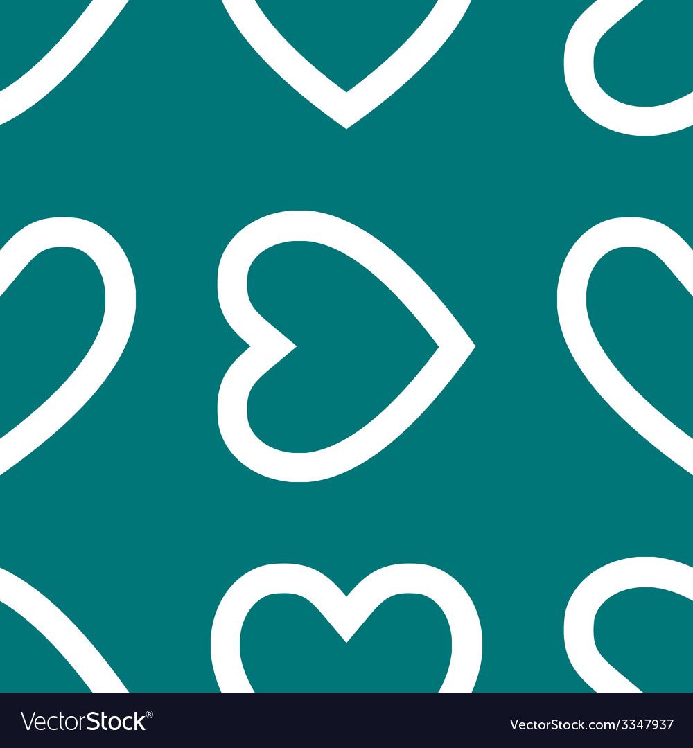 Heart web icon flat design seamless pattern