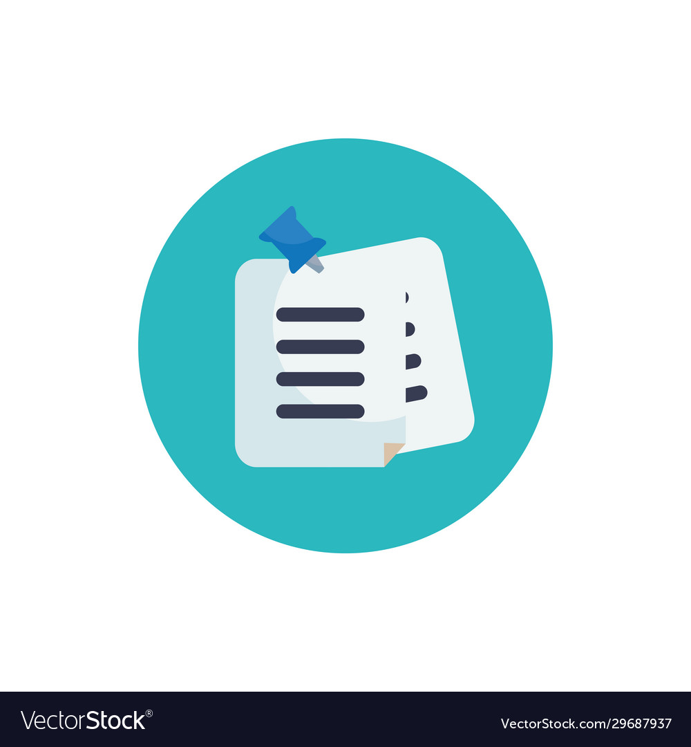 Isolated data document flat block style icon