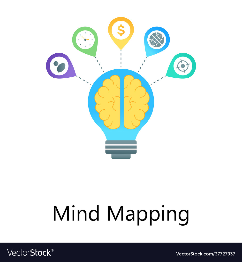 Mind mapping Royalty Free Vector Image - VectorStock