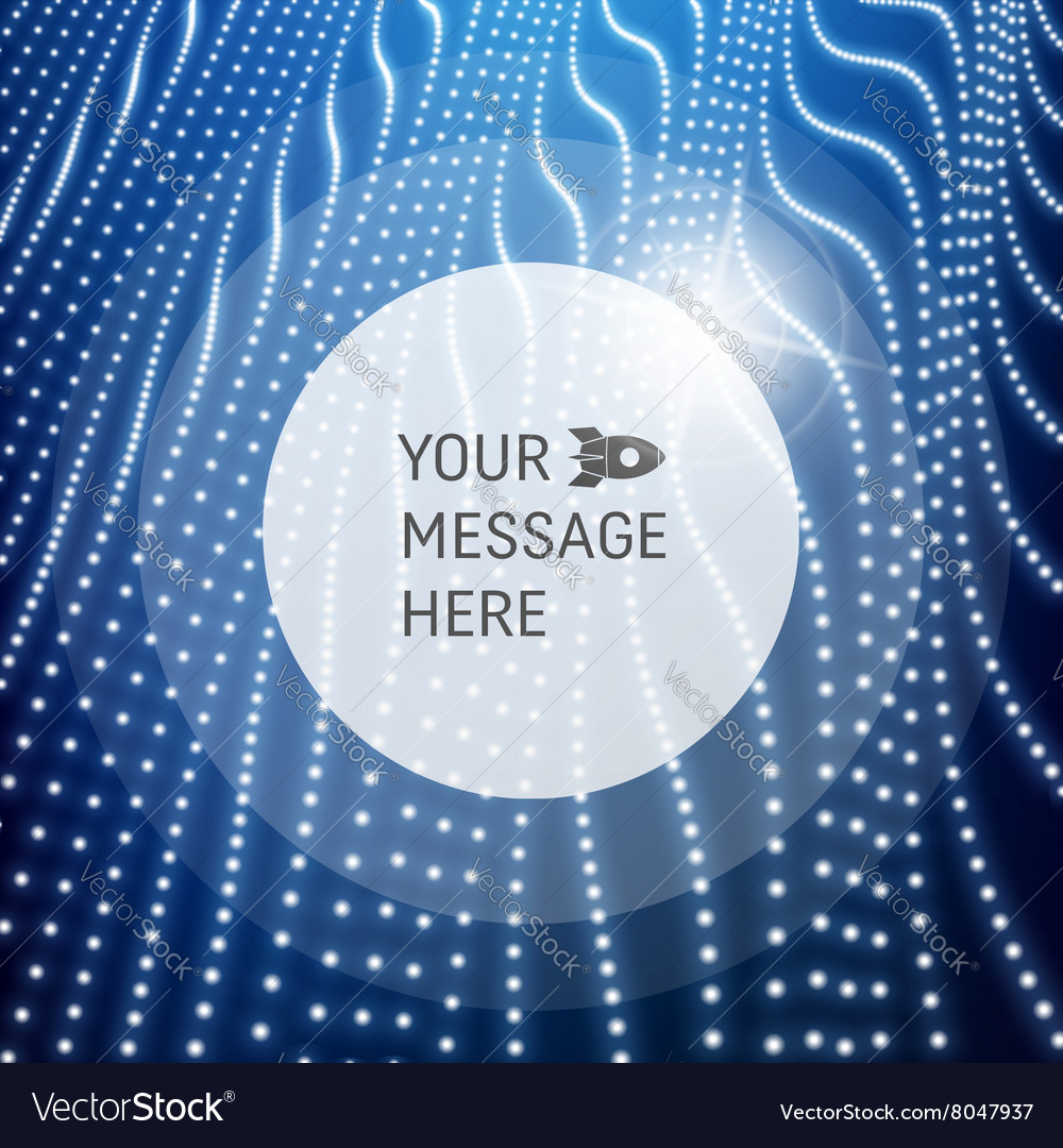 Round frame with place for text 3d grid