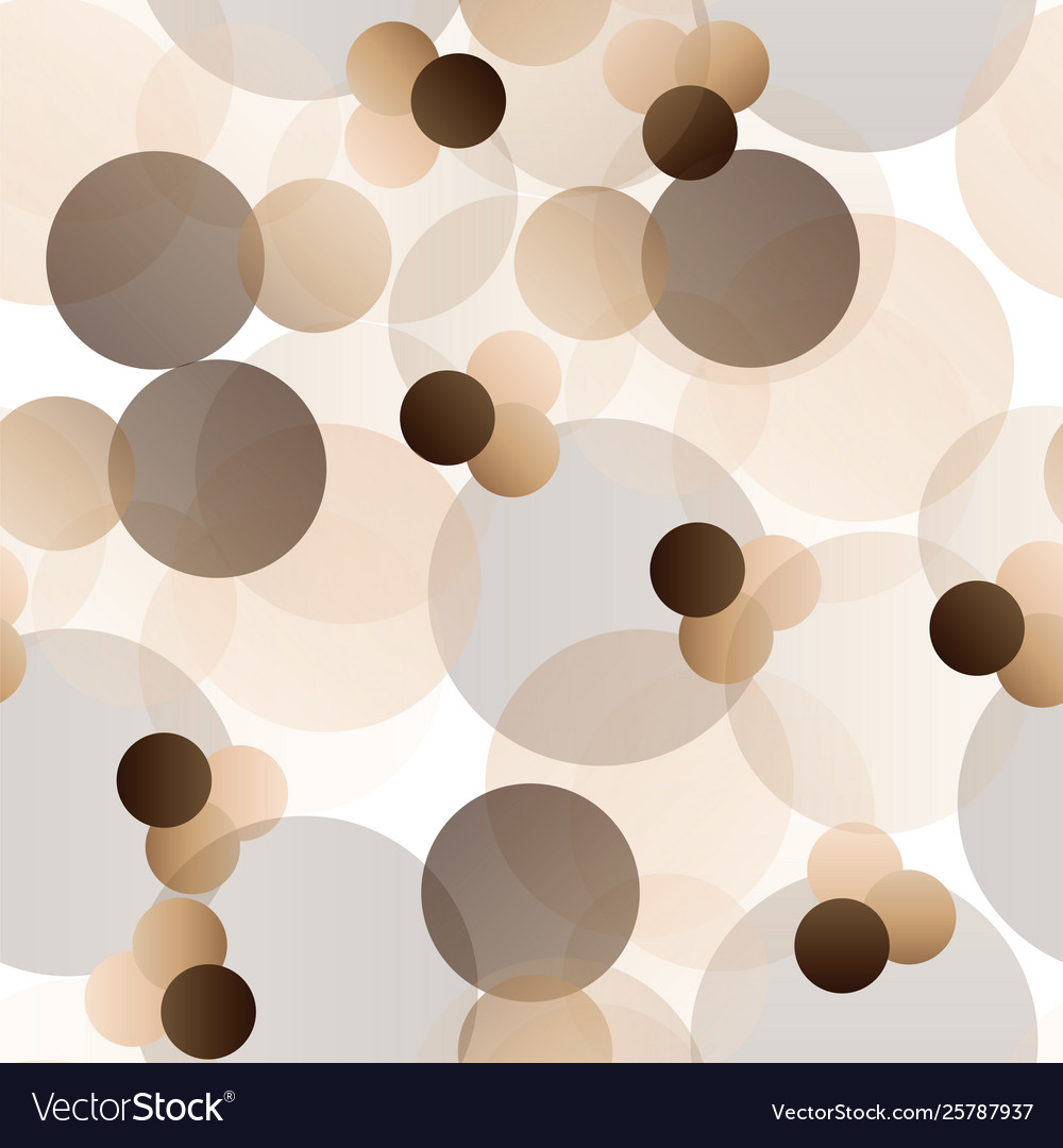 Seamless pattern with abstract brown circles