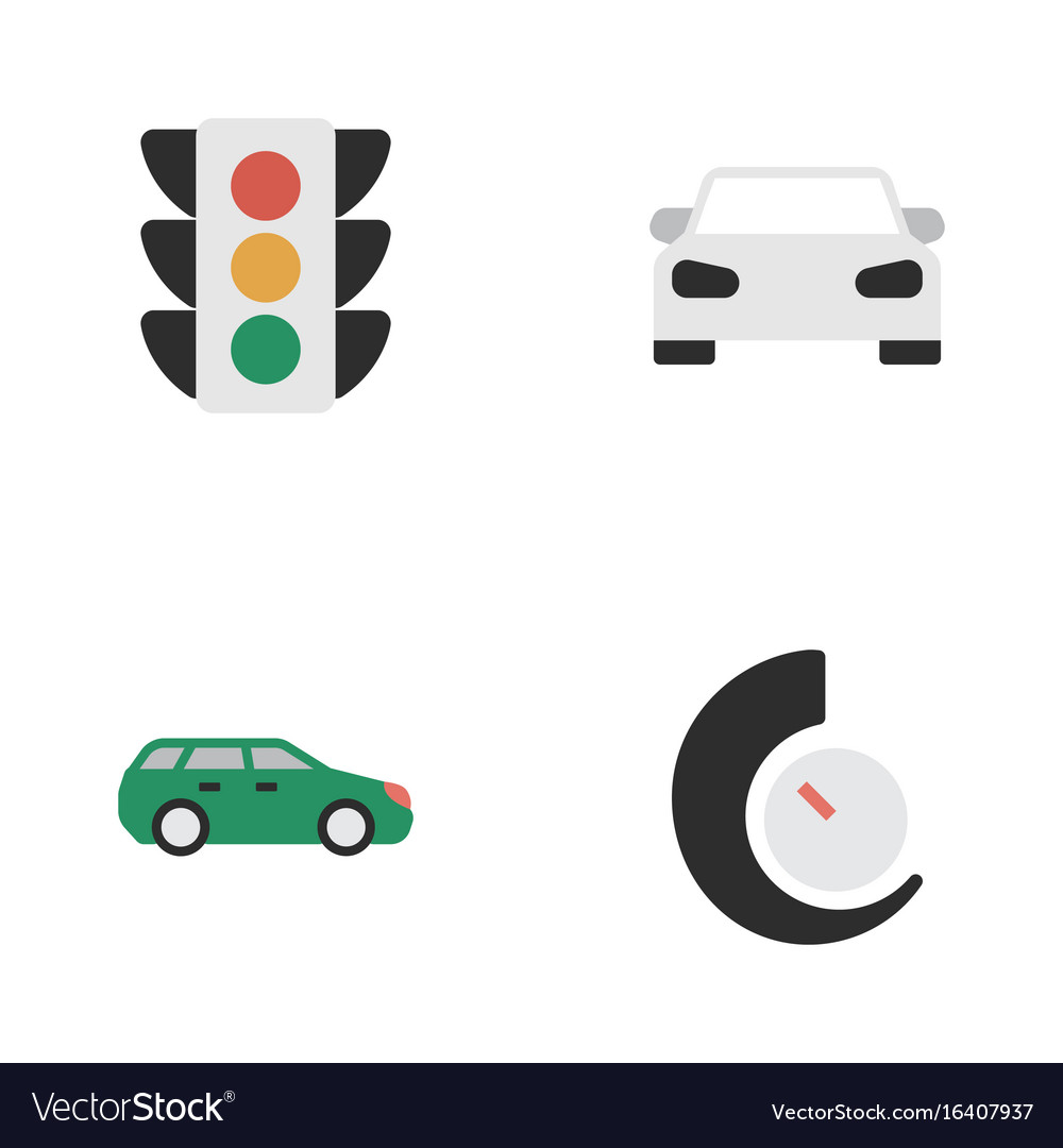 Set of simple traffic icons