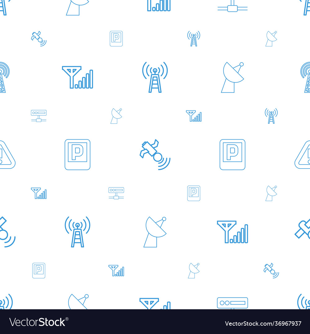 Signal icons pattern seamless white background